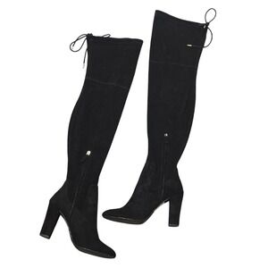 Dolce Vita Women's Katy Microsuede Over-the-Knee Boots Black Block Heel Size 10